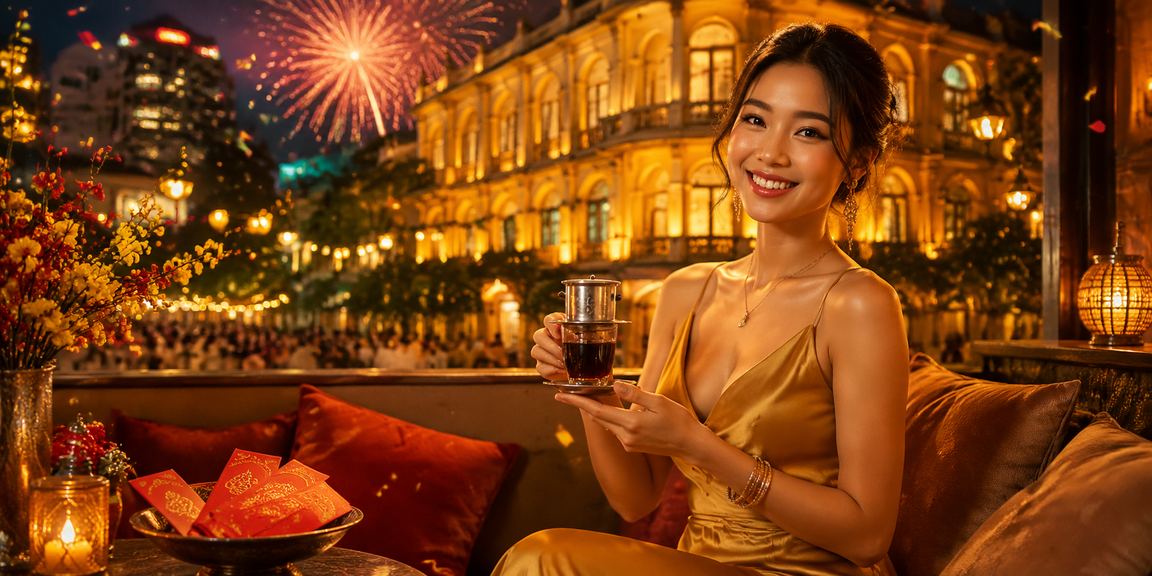 Người dùng Hà Nội nhận thưởng và đọc phân tích thể thao tại quán cà phê buổi sáng